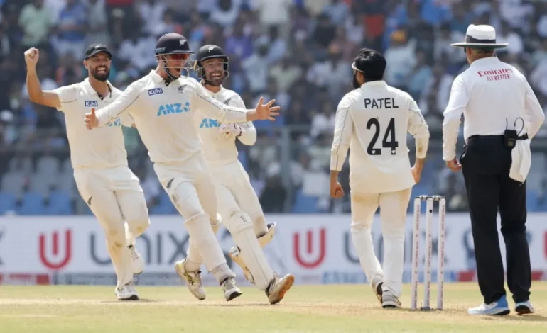 New Zealand vs India 3rd Test Day 3 Live Score: New Zealand Defeats India by 25 Runs, Sweeps Series 3-0 in Mumbai